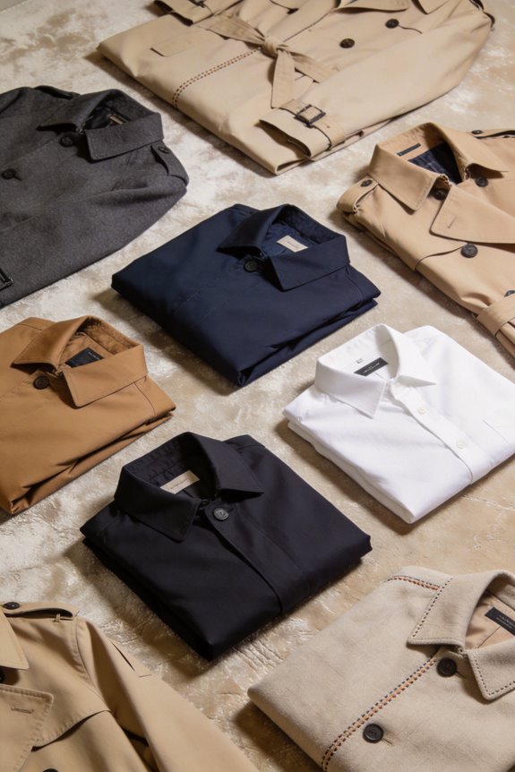 beige trench coats for men