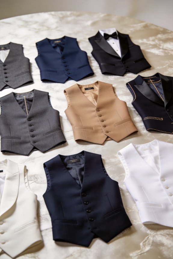 elegant formal wear vests