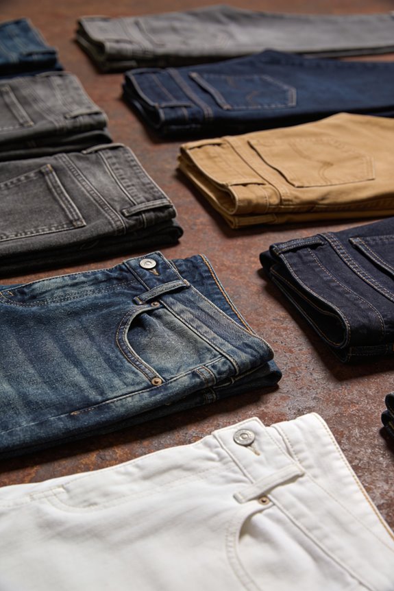 medium wash jeans selection
