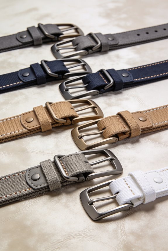 stylish and durable canvas belts