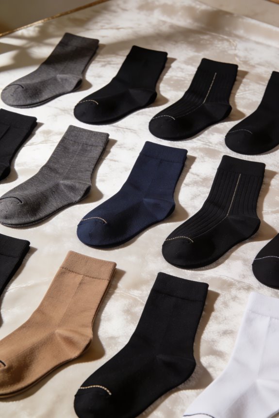 stylish black dress socks