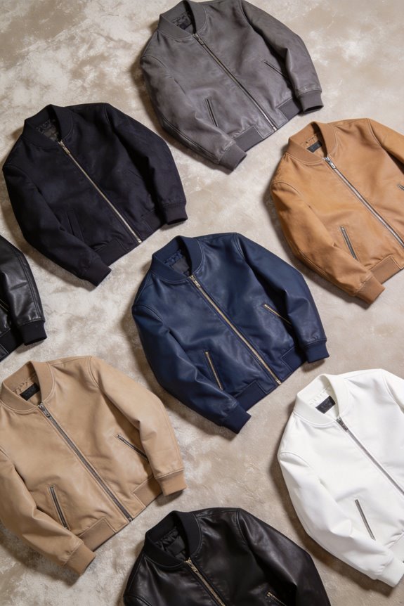 stylish leather bomber jackets