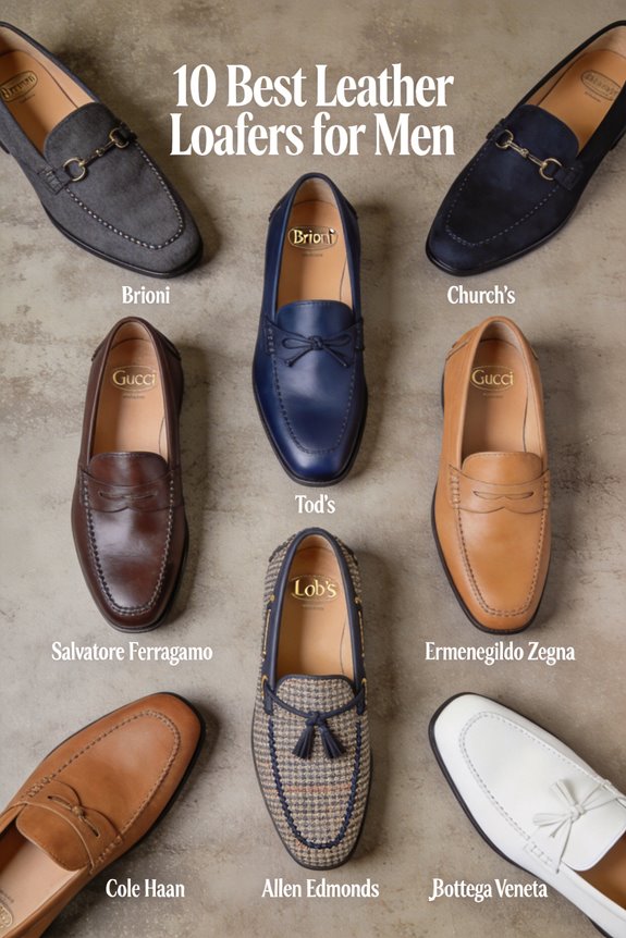 stylish leather loafers selection