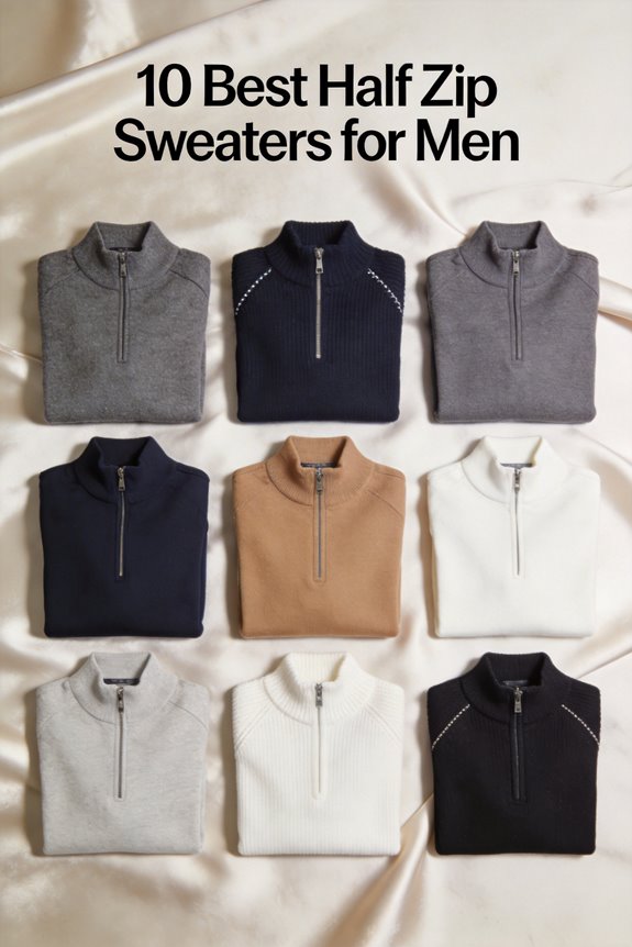 stylish men s half zip sweaters
