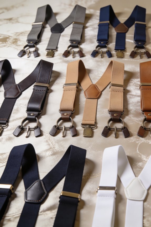 stylish men s leather suspenders