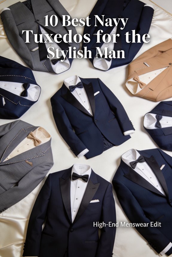 stylish navy tuxedo essentials